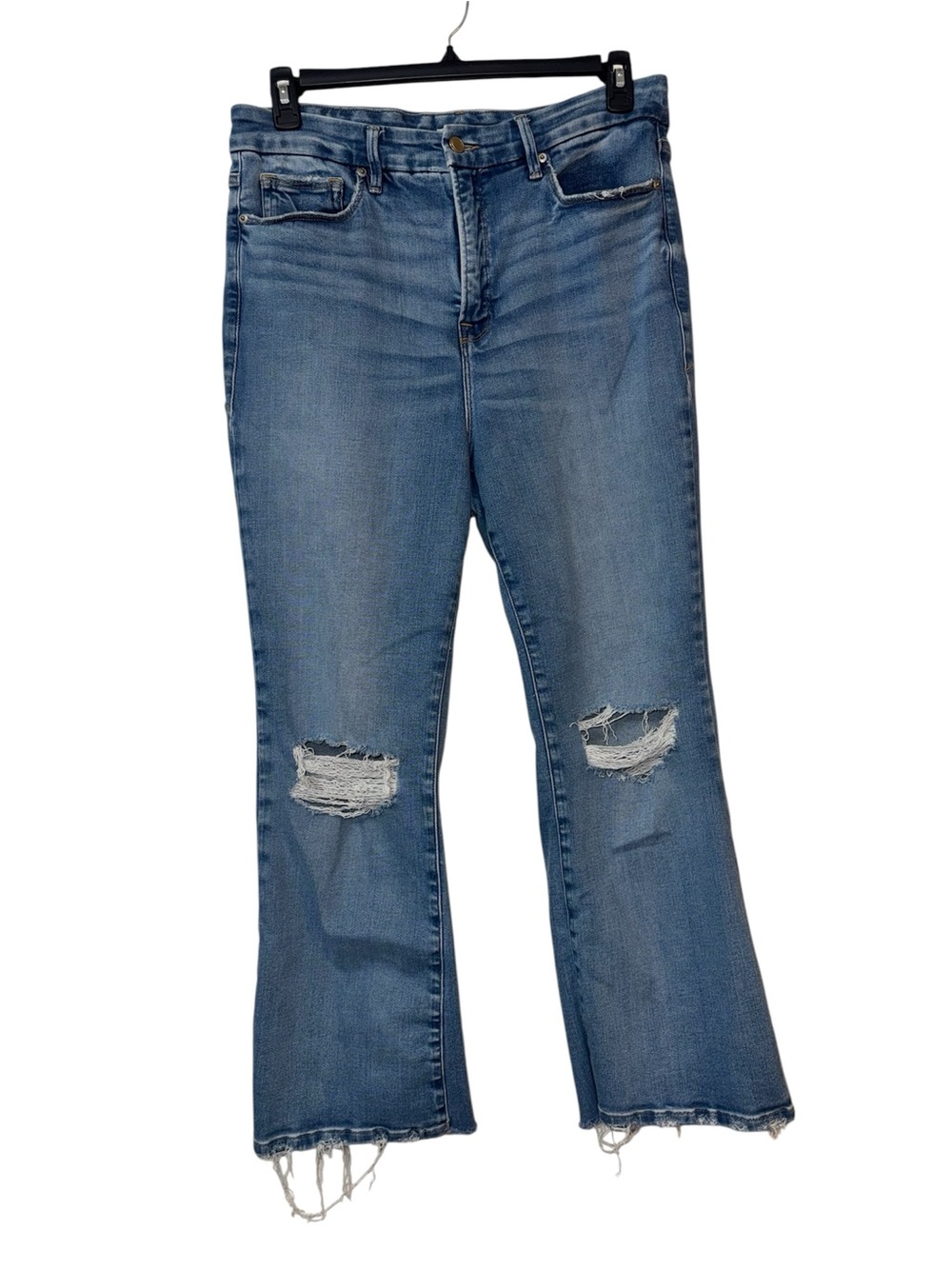 Good American, Good Legs Crop Mini Bootcut Jeans